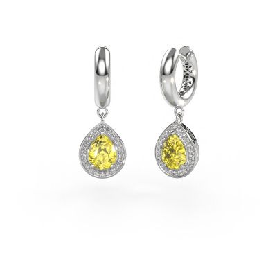 Drop earrings Barbar 1 950 platinum yellow lab grown diamond 7x5 mm
