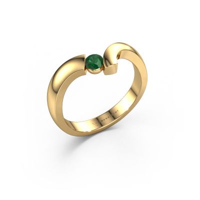Ring Arda 585 gold emerald 3.4 mm
