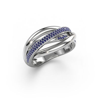 Ring Candice 585 white gold sapphire 0.8 mm