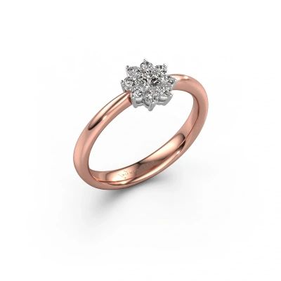 Verlovingsring Camille 1 585 rosé goud diamant 0.10 crt