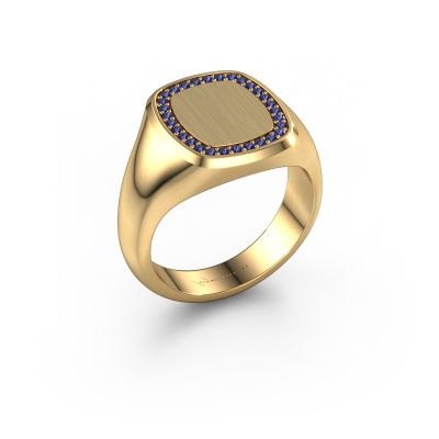 Men's ring Floris Cushion 3 585 gold sapphire 1.2 mm