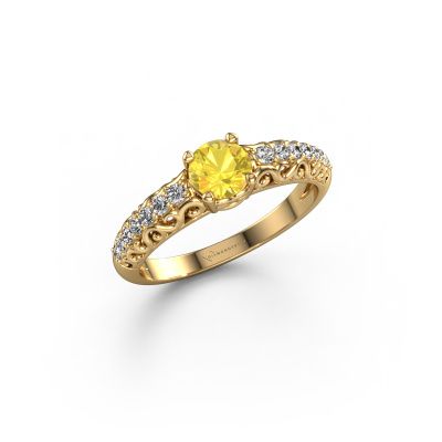 Engagement ring Mellie 585 gold yellow sapphire 5 mm