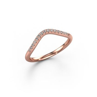 Stackable ring SR10C3H 585 rose gold lab-grown diamond 0.10 crt