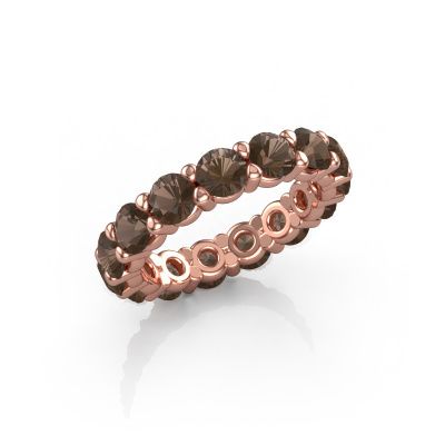 Ring Heddy rnd 4.2 585 rose gold smokey quartz 4.2 mm