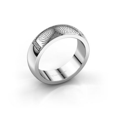 Wedding ring Daine 585 white gold ±0.24x0.08 in