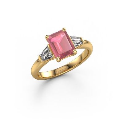 Engagement ring Kina EME 585 gold tourmaline pink 8x6 mm