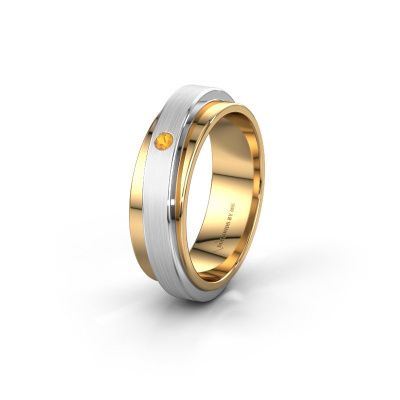 Weddings ring WH2220L16D 585 gold citrin ±6x2.2 mm
