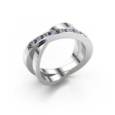 Ring Julie 585 white gold sapphire 1.2 mm