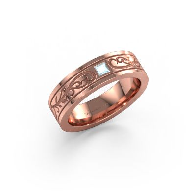 Herrenring Matijs 585 Roségold Aquamarin 3 mm