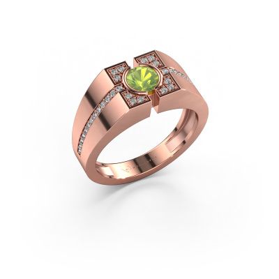 Herren ring Thijmen 585 Roségold Peridot 5 mm