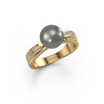 Ring Jolies 585 gold grey pearl 8 mm