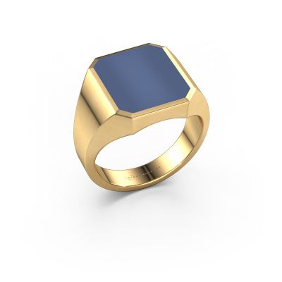 Siegelring Lars 3 585 Gold Blau Lagenstein 14x12 mm