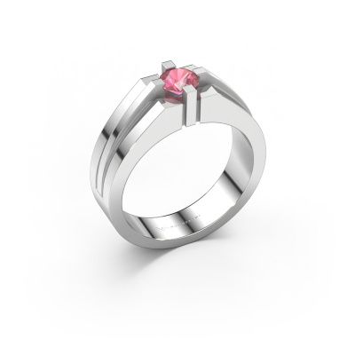 Men's ring Kiro 950 platinum tourmaline pink 5 mm