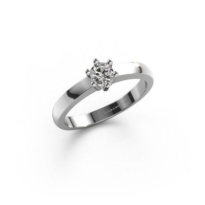 Engagement ring Luna 1 585 white gold diamond 0.055 crt