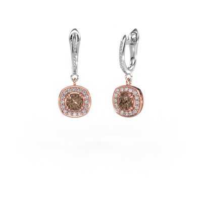 Pendants d'oreilles Marlotte 2 585 or rose diamant brun 1.765 crt