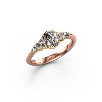 Engagement ring Melani OVL 585 rose gold diamond 1.06 crt