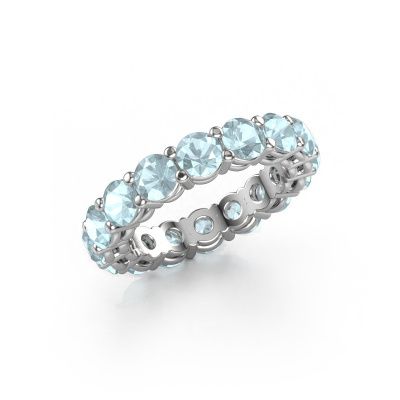 Stackable ring Michelle full 4.2 585 white gold aquamarine 4.2 mm