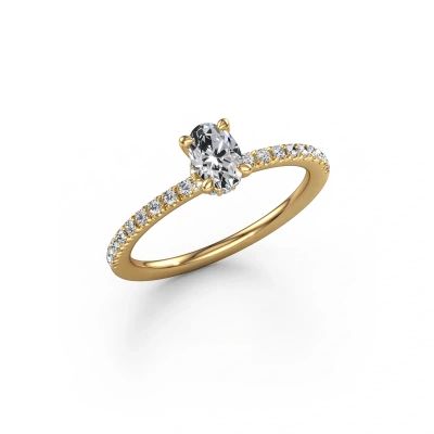 Verlobungsring Crystal OVL 4 585 Gold Lab-grown Diamant 0.63 crt