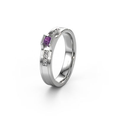 Wedding ring WH2110L14A 950 platinum amethyst ±0.16x0.07 in