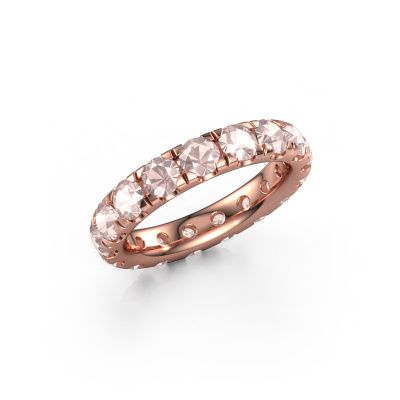 Stackable ring Jackie 3.7 585 rose gold morganite champagne 3.7 mm