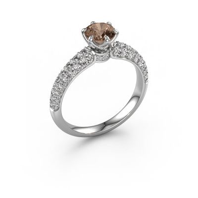 Engagement ring Meryl 950 platinum brown diamond 0.70 crt