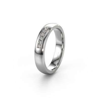 Wedding ring WH0111L24BP 585 white gold zirconia ±4x2 mm