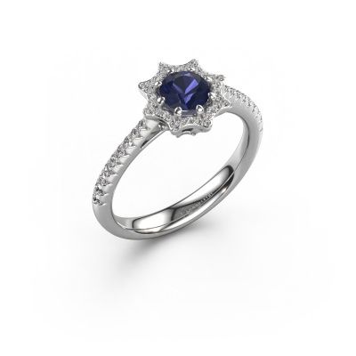 Engagement ring Zena 950 platinum sapphire 5 mm