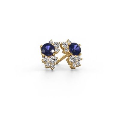 Stud earrings Veronica 585 gold sapphire 4.2 mm