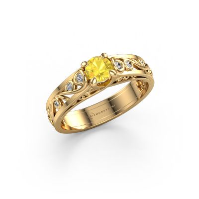 Ring Quinty 585 Gold Gelb Saphir 4.7 mm