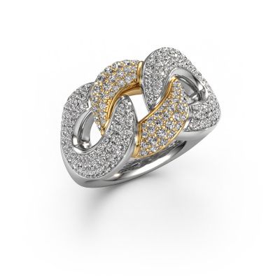 Ring Kylie 3 13mm 585 white gold diamond 1.217 crt