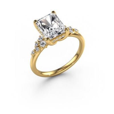 Engagement ring Emma RAD 585 gold lab-grown diamond 2.783 crt