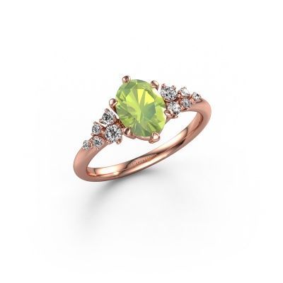 Verlobungsring Royce OVL 585 Roségold Peridot 8x6 mm