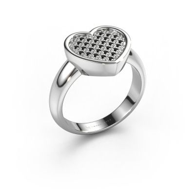 Ring Veerle 585 Weißgold Schwarz Diamant 0.18 crt