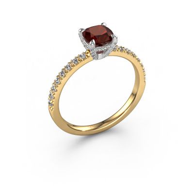 Engagement ring Saskia 1 CUS 585 gold garnet 5.5 mm