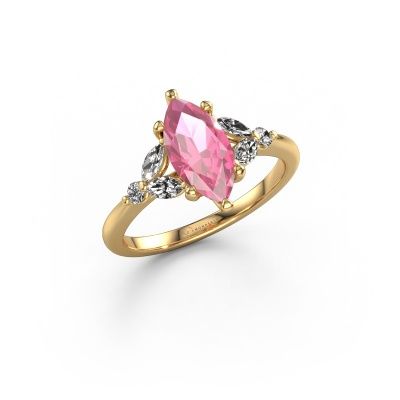 Engagement ring Megan MRQ 585 gold pink sapphire 11x5.5 mm