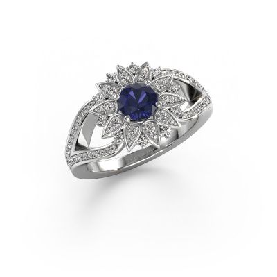 Ring Chasidy 2 585 white gold sapphire 5 mm