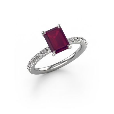 Verlobungsring Crystal EME 2 950 Platin Rhodolit 8x6 mm