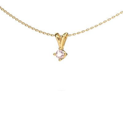 Pendant Jannette 585 gold morganite champagne 4 mm