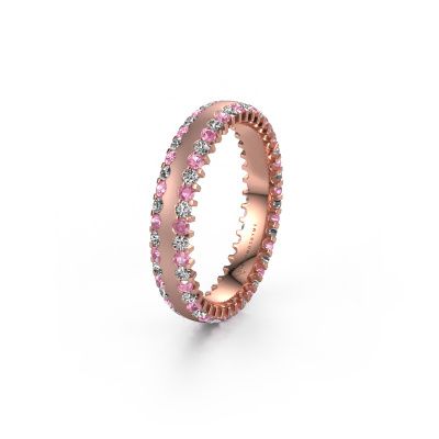 Trauring WH2139L24B 585 Roségold Pink Saphir ±4x2 mm