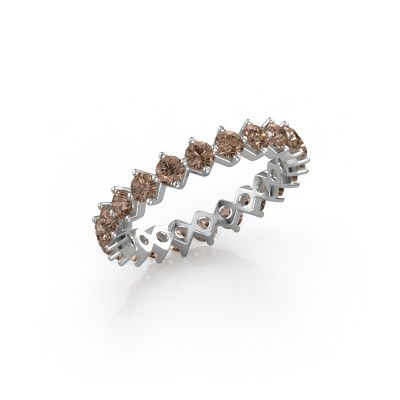 Stackable ring Janie 2.7mm 585 white gold brown diamond 1.76 crt