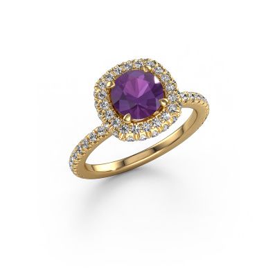 Engagement ring Talitha RND 585 gold amethyst 6.5 mm
