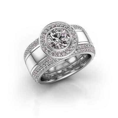 Ring Roxie 585 witgoud diamant 2.06 crt