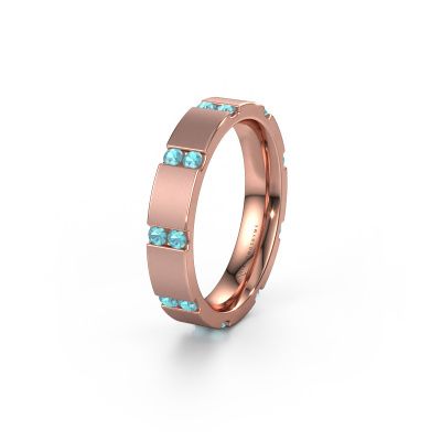 Weddings ring WH2132L14BM 585 rose gold blue topaz ±0.16x0.09in