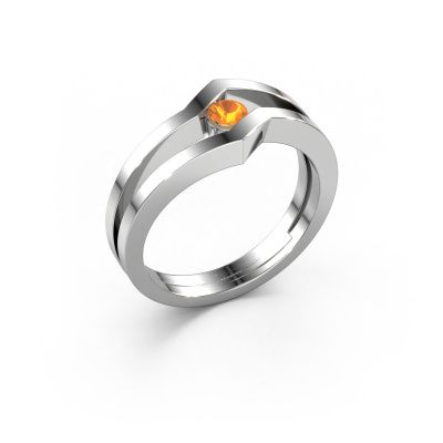 Ring Elize 585 white gold citrin 3.4 mm