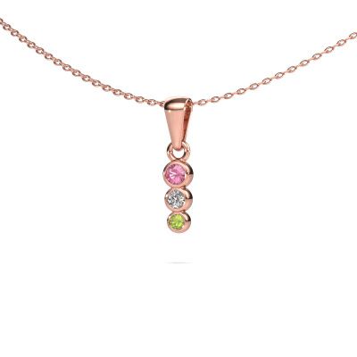 Pendant Felica 585 rose gold pink sapphire 2.7 mm