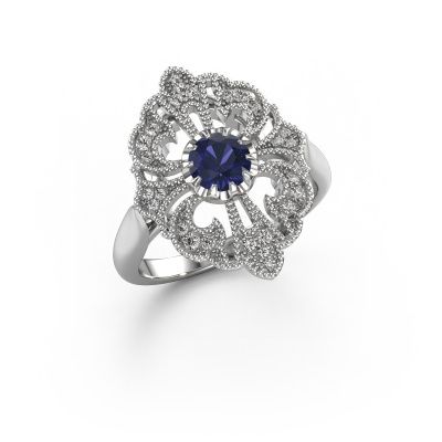 Engagement ring Naida 585 white gold sapphire 5 mm