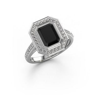Engagement ring Noud 2 EME 585 white gold black diamond 2.454 crt