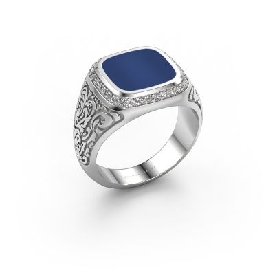 Men's ring Jesse 3 950 platinum lapis 10x10 mm