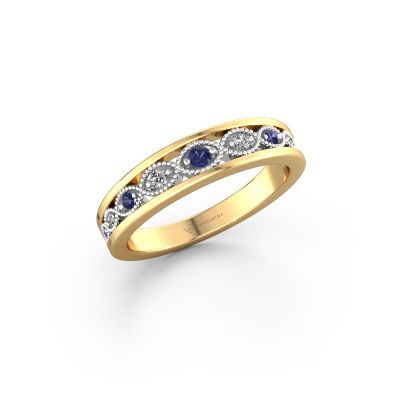 Stackable ring Laine 585 gold sapphire 2 mm