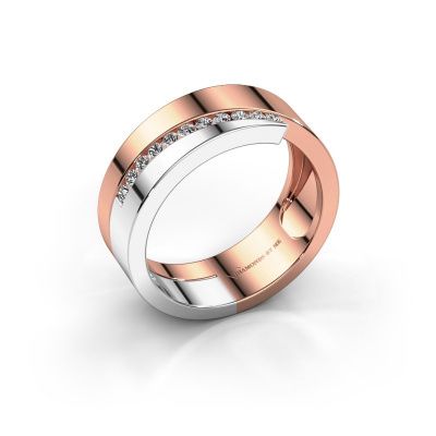 Ring Loma 585 rosé goud diamant 0.165 crt
